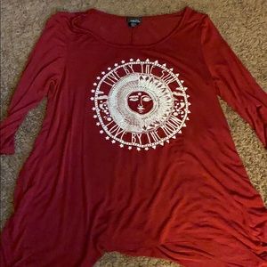 Live By The Sun Love By The Moon Maroon T-Shirt